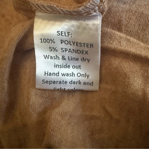 MIA JOY Tan 'Très Chic' Ruffle Sleeve Dress Size: 14 - Picture 9 of 10